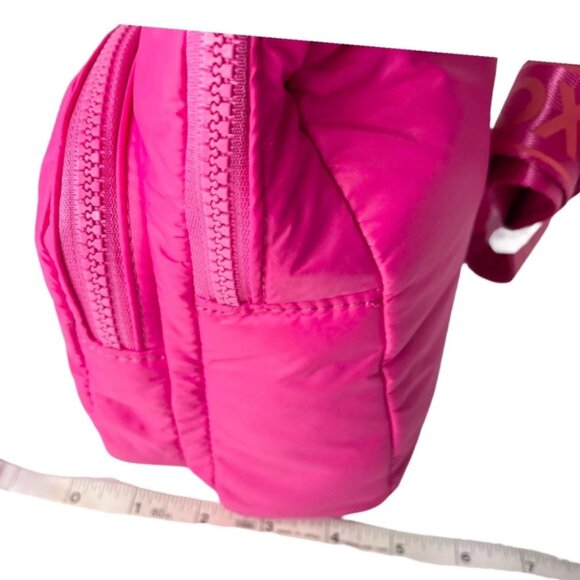 Wildfox Parachute Crossbody Zip Sling Belt Purse Pink Puffy Bag - Picture 3 of 9